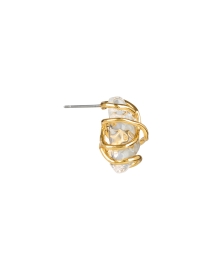 Back image thumbnail - Alexis Bittar - Gold and Lucite Post Earrings