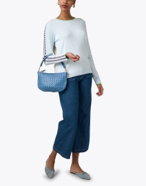 Look image thumbnail - Lisa Todd - On Track Blue Contrast Sweater