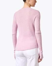 Back image thumbnail - Margaret O'Leary - Pink Waffle Cotton Top