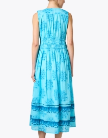 Back image thumbnail - Ro's Garden - Dorada Blue Print Cotton Dress