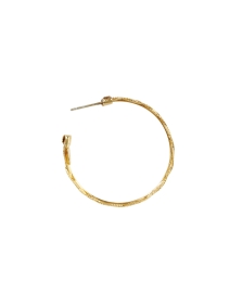 Back image thumbnail - Gas Bijoux - Gold Braided Hoop Earrings