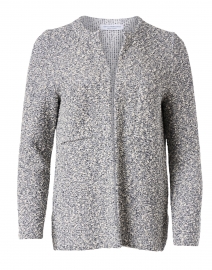 Galles Navy and Grey Wool Boucle Jacket
