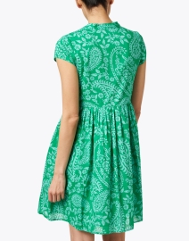 Back image thumbnail - Ro's Garden - Feloi Green Paisley Print Dress
