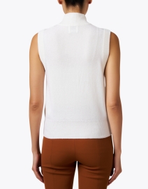 Back image thumbnail - Allude - Ivory Wool Cashmere Turtleneck Top