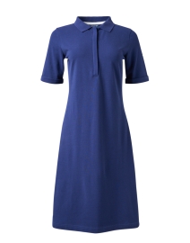 Product image thumbnail - Saint James - Sheryl Navy Cotton Polo Dress