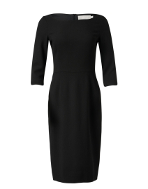 Product image thumbnail - Jane - Venus Black Wool Crepe Dress