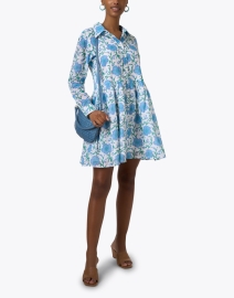 Look image thumbnail - Oliphant - Poppy Blue Floral Shirt Dress