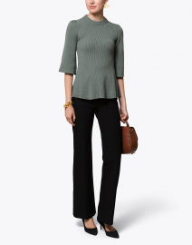 Sage Green Ribbed Sweater