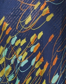 Fabric image thumbnail - Santorelli - Navy Floral Silk Dress