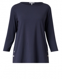 Product image thumbnail - Hinson Wu - Paloma Navy Tailored Knit Shirt