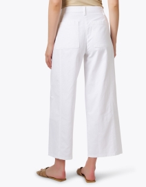 Back image thumbnail - Eileen Fisher - White Wide Leg Ankle Pant