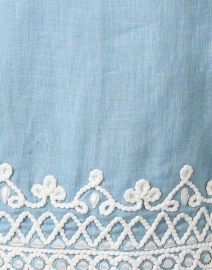 Fabric image thumbnail - Bella Tu - Ceci Blue Embroidered Linen Jacket