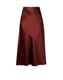 Cinnamon Red Satin Slip Skirt