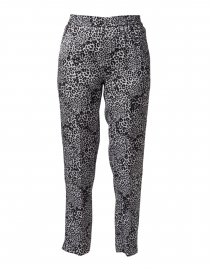 Shelby Grey and White Cheetah Printed Viscose Pull On Pant 