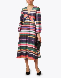Look image thumbnail - Vilagallo - Carolina Multi Stripe Lurex Dress