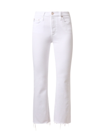 Product image thumbnail - Mother - The Rider White High-Waisted Ankle Jean