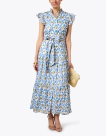 Look image thumbnail - Oliphant - Blue and Gold Print Cotton Dress