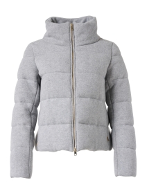 Lira Gray Wool Cashmere Puffer Jacket
