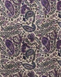 Fabric image thumbnail - Repeat Cashmere - Violet Paisley Print Linen Dress