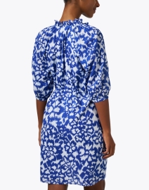 Back image thumbnail - Banjanan - Benita Blue Ikat Cotton Dress