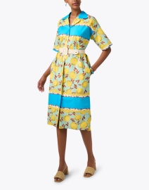 Look image thumbnail - Odeeh - Watergreen Lemon Print Dress