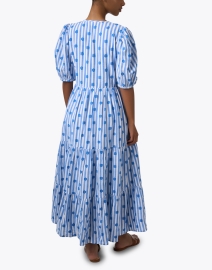 Back image thumbnail - Oliphant - Blue and White Print Cotton Dress