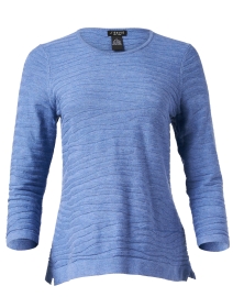 Product image thumbnail - J'Envie - Heather Blue Textured Sweater