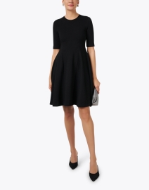 Look image thumbnail - Emporio Armani - Black Ribbed Fit and Flare Dress