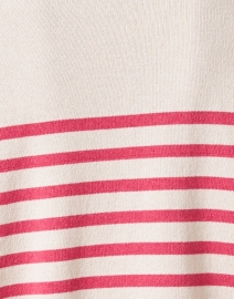 Fabric image thumbnail - A.P.C. - Phoebe Beige Striped Cashmere Sweater