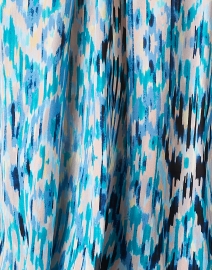 Fabric image thumbnail - Shoshanna - Samson Blue Ikat Print Blouse