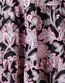 Fabric image thumbnail - Jude Connally - Tammi Black and Pink Print Tiered Dress