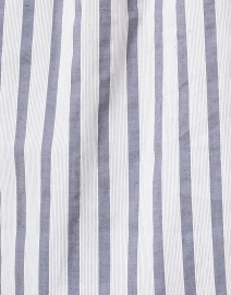 Fabric image thumbnail - Piazza Sempione - Blue and White Striped Cotton Linen Shirt