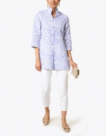 Look image thumbnail - Connie Roberson - Rita Lavender Floral Linen Jacket
