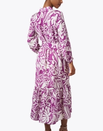 Back image thumbnail - Weill - Oriano Purple Print Shirt Dress