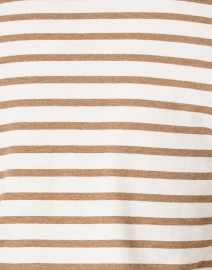 Fabric image thumbnail - Saint James - Minquidame Ivory and Brown Striped Cotton Top