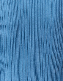 Fabric image thumbnail - Veronica Beard - Vinny Blue Rib Knit Top