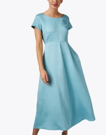 Front image thumbnail - Weekend Max Mara - Ghiglia Blue Fit and Flare Dress