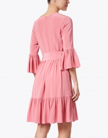 Back image thumbnail - Soler - Pia Bubblegum Pink Silk Georgette Dress