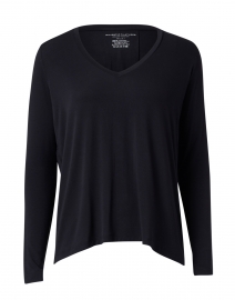 Navy Soft Touch Pleated Top