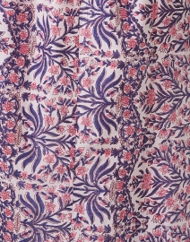 Fabric image thumbnail - Bell - Pink and Navy Floral Cotton Silk Dress