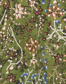 Fabric image thumbnail - Sara Roka - Jackie Green Print Cotton Dress