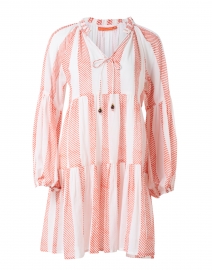 Whistler Coral and White Stripe Dress