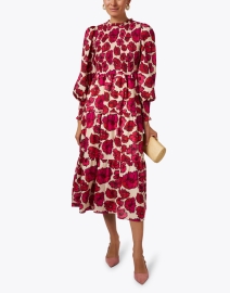 Look image thumbnail - Ro's Garden - Ivy Pink Floral Print Dress