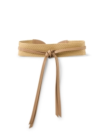 Product image thumbnail - B-Low the Belt - Leilani Tan Woven Leather Wrap Belt