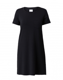 Elinor Black Bamboo Cotton T-Shirt Dress