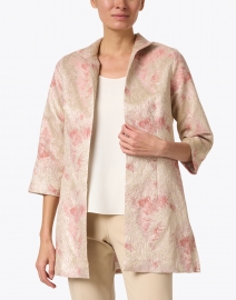Front image thumbnail - Connie Roberson - Rita Pink and Brushed Gold Printed Jacket