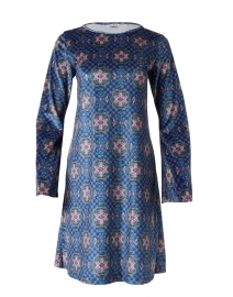 Product image thumbnail - Caliban - Blue Tile Print Stretch Dress