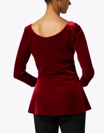 Red velvet hot sale peplum top