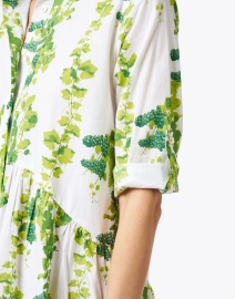 Extra_1 image thumbnail - Ro's Garden - Deauville Green and White Print Shirt Dress