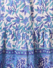Fabric image thumbnail - Bell - Colette Blue and Green Printed Cotton Silk Dress